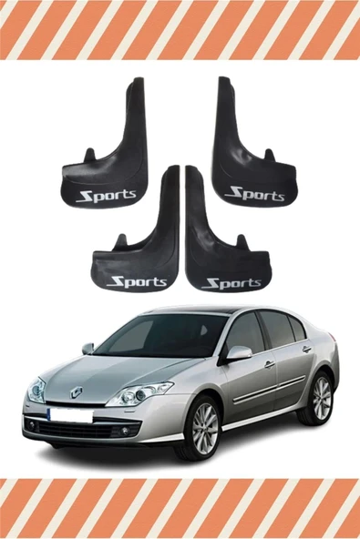 GLIMMERY  YB Renault Laguna 3 Sports Yazılı 4'lü Tozluk Çamurluk Paçalık ürün görseli 1