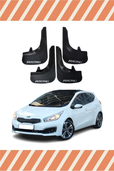 Heda Tex  DB Kia Ceed Racing Yazılı 4'lü Tozluk Çamurluk Paçalık ürün görseli 1