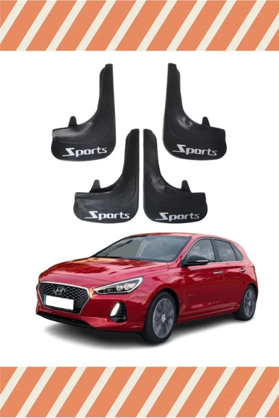 Heda Tex  Hyundai I30 Sports Yazılı 4'lü Tozluk Çamurluk Paçalık ürün görseli 1