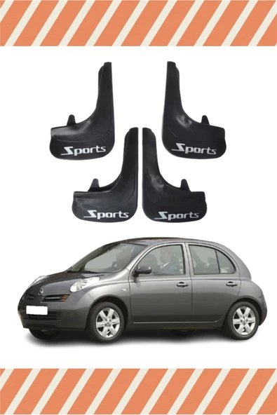 Heda Tex  Nissan Micra Sports Yazılı 4'lü Tozluk Çamurluk Paçalık ürün görseli 1