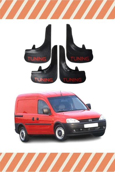 Heda Tex  Opel Combo 2001-2013 Tunıng Yazılı 4'lü Tozluk Çamurluk Paçalık ürün görseli 1