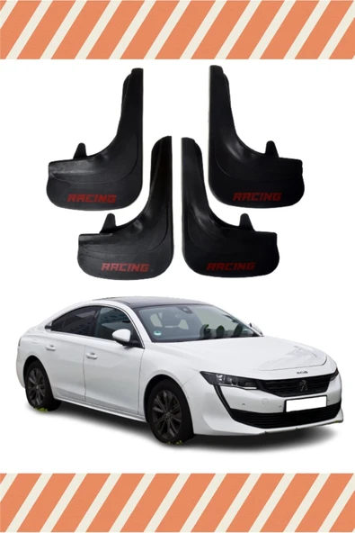 Heda Tex  Peugeot 508 Racing Yazılı 4'lü Tozluk Çamurluk Paçalık ürün görseli 1