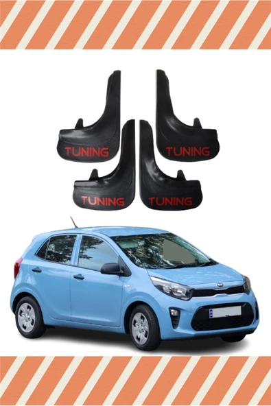 Heda Tex  Kia Pıcanto Tunıng Yazılı 4'lü Tozluk Çamurluk Paçalık ürün görseli 1