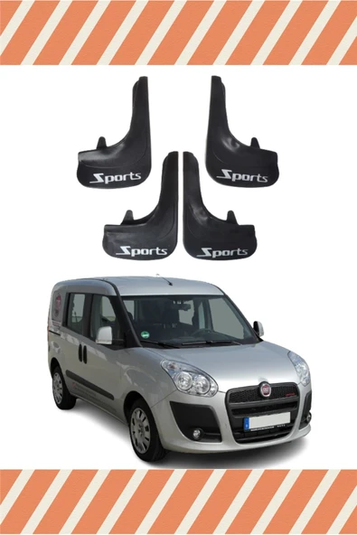 Heda Tex  Fiat Doblo 2000-2010 Sports Yazılı 4'lü Tozluk Çamurluk Paçalık ürün görseli 1