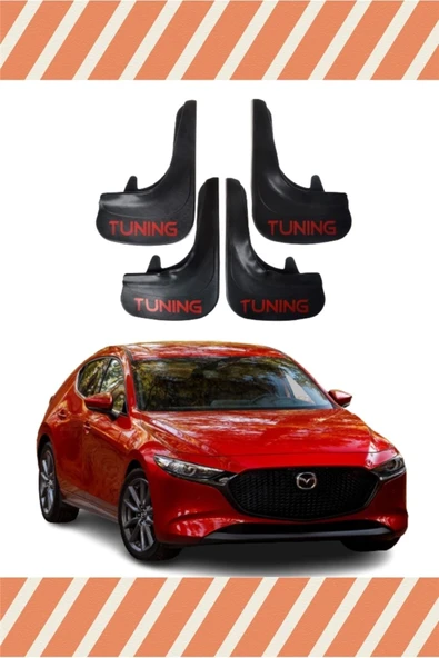 Heda Tex  Mazda 3 Tunıng Yazılı 4'lü Tozluk Çamurluk Paçalık ürün görseli 1