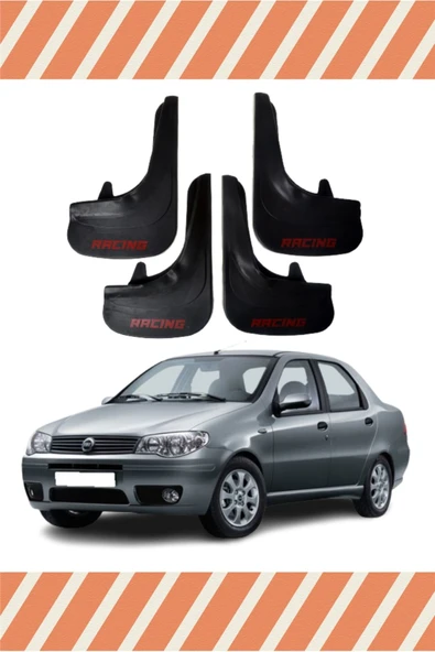 Heda Tex  Fiat Albea Sd Tüm Kasalar Racing Yazılı 4'lü Tozluk Çamurluk Paçalık ürün görseli 1