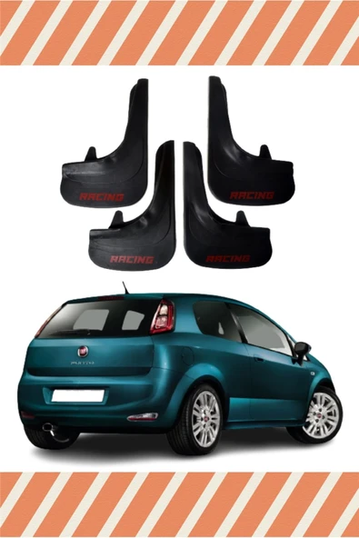 Heda Tex  Fiat Punto Racing Yazılı 4'lü Tozluk Çamurluk Paçalık ürün görseli 1