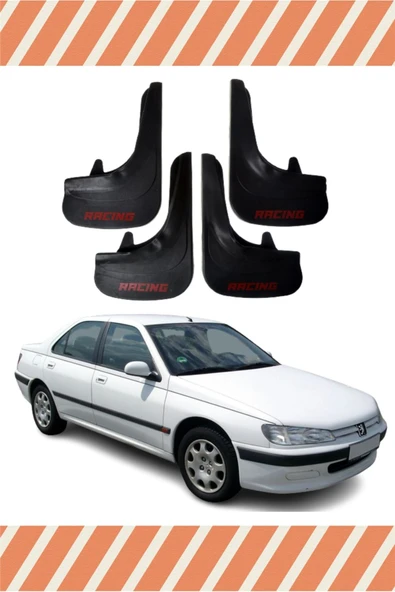 Heda Tex  Peugeot 406 Racing Yazılı 4'lü Tozluk Çamurluk Paçalık ürün görseli 1