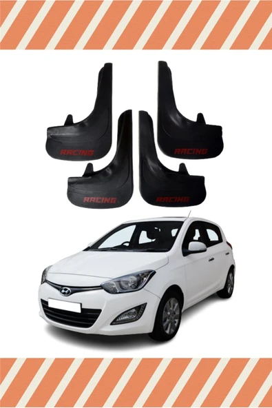 Heda Tex  Hyundai I20 2011-2014 Racing Yazılı 4'lü Tozluk Çamurluk Paçalık ürün görseli 1