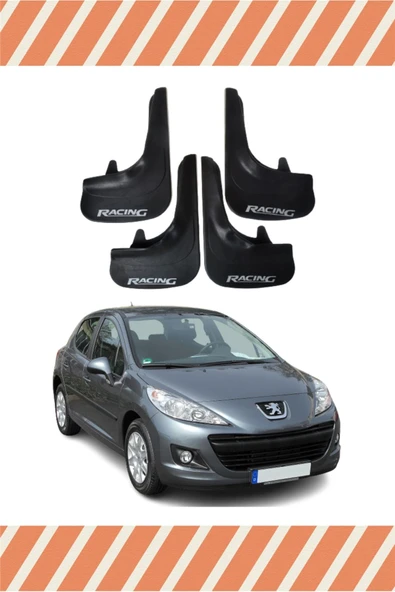 Heda Tex  Peugeot 207 Racing Yazılı 4'lü Tozluk Çamurluk Paçalık ürün görseli 1