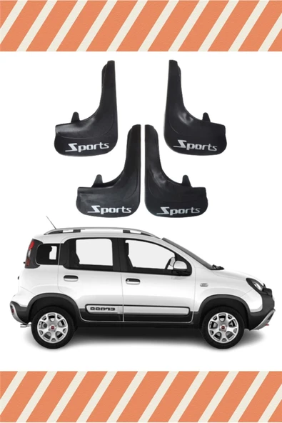 Heda Tex  Fiat Panda Sports Yazılı 4'lü Tozluk Çamurluk Paçalık ürün görseli 1