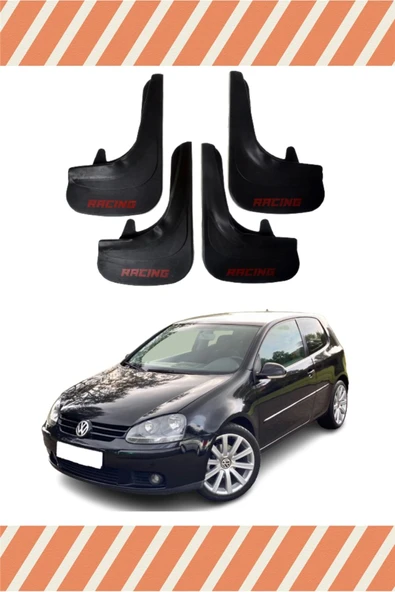 Heda Tex  Volswagen Golf 5 Racing Yazılı 4'lü Tozluk Çamurluk Paçalık ürün görseli 1