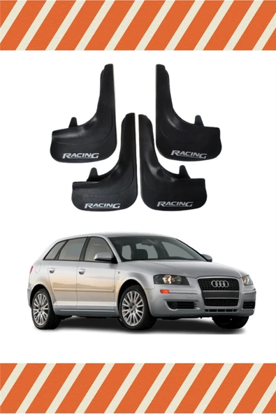 Heda Tex  Audi A3 Racing Yazılı 4'lü Tozluk Çamurluk Paçalık ürün görseli 1