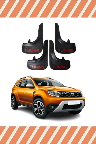 Heda Tex  HG Dacia Duster 2017 Ve Sonrası Tunıng Yazılı 4'lü Tozluk Çamurluk Paçalık ürün görseli 1