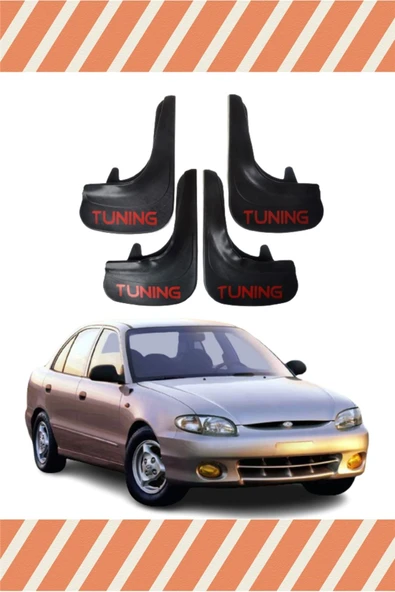 Heda Tex  Hyundai Excel Tüm Kasalar Tunıng Yazılı 4'lü Tozluk Çamurluk Paçalık ürün görseli 1