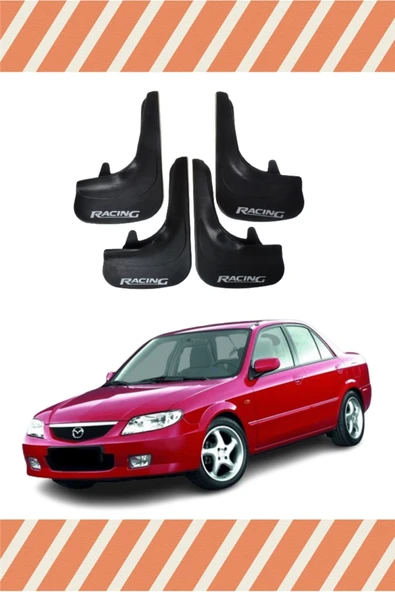 Heda Tex  Mazda 323 Racing Yazılı 4'lü Tozluk Çamurluk Paçalık ürün görseli 1