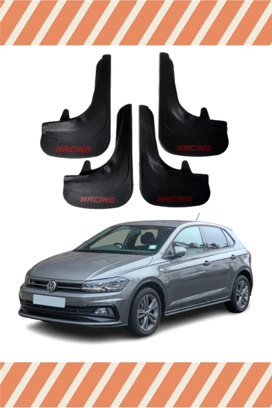 Heda Tex  DB Volswagen Polo Racing Yazılı 4'lü Tozluk Çamurluk Paçalık ürün görseli 1
