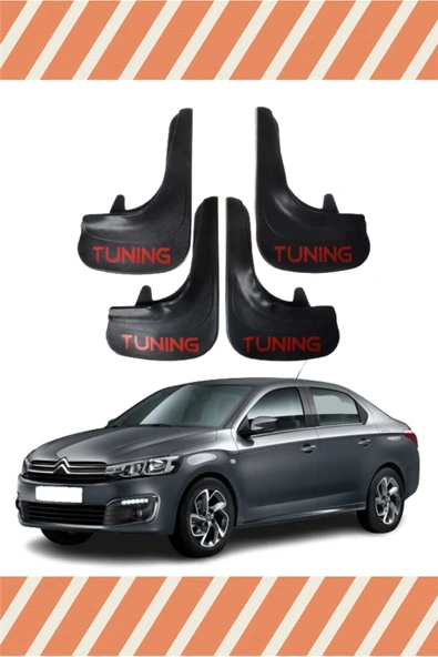 Heda Tex  Citroen C Elysee Tunıng Yazılı 4'lü Tozluk Çamurluk Paçalık ürün görseli 1