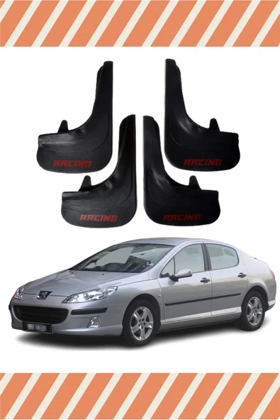 Heda Tex  Peugeot 407 Racing Yazılı 4'lü Tozluk Çamurluk Paçalık ürün görseli 1