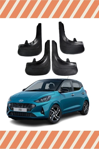 Heda Tex  HG Hundai I10 Racing Yazılı 4'lü Tozluk Çamurluk Paçalık ürün görseli 1