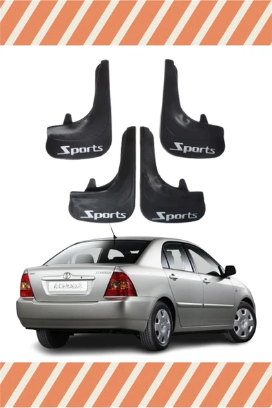 Heda Tex  Toyota Corolla Tüm Kasalar Sports Yazılı 4'lü Tozluk Çamurluk Paçalık ürün görseli 1