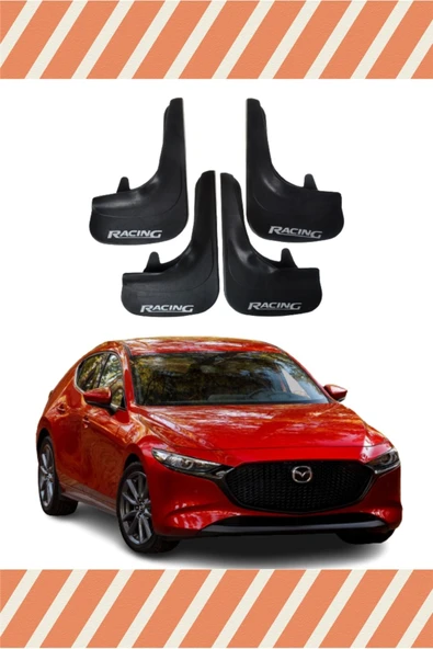 Heda Tex  Mazda 3 Racing Yazılı 4'lü Tozluk Çamurluk Paçalık ürün görseli 1