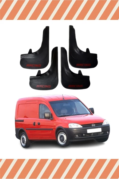 Heda Tex  HG Opel Combo 2001-2012 Racing Yazılı 4'lü Tozluk Çamurluk Paçalık ürün görseli 1