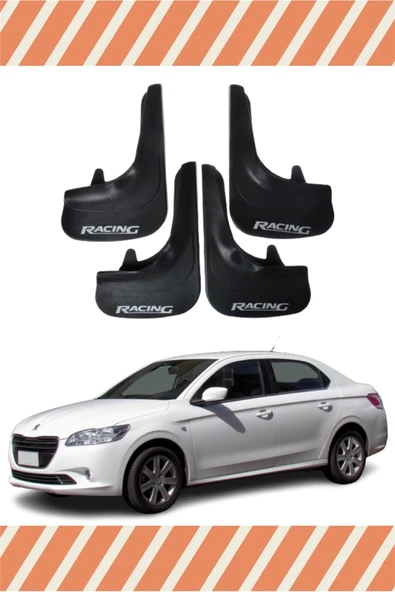 Heda Tex  Peugeot 301 Racing Yazılı 4'lü Tozluk Çamurluk Paçalık ürün görseli 1