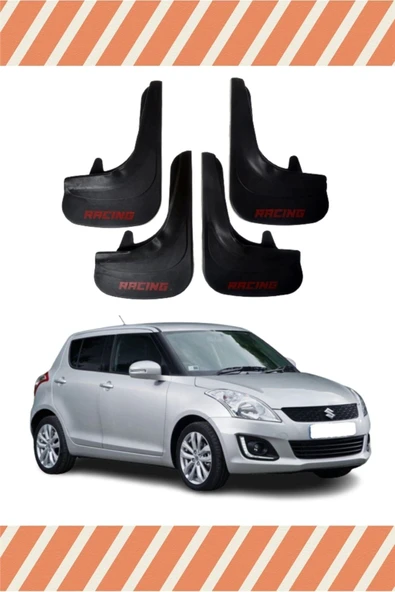 Heda Tex  Suziki Swift Racing Yazılı 4'lü Tozluk Çamurluk Paçalık ürün görseli 1