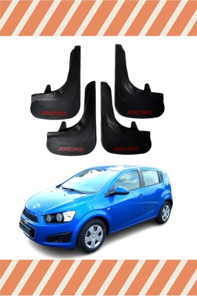 Heda Tex  Chevrolet Aveo Hb 2011 Ve Sonrası Racing Yazılı 4'lü Tozluk Çamurluk Paçalık ürün görseli 1