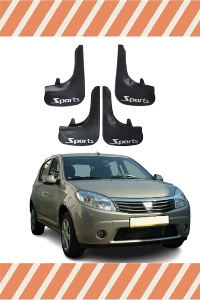 Heda Tex  YB Dacia Sandero 2007-2012 Sports Yazılı 4'lü Tozluk Çamurluk Paçalık ürün görseli 1