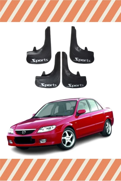 Heda Tex  Mazda 323 Sports Yazılı 4'lü Tozluk Çamurluk Paçalık ürün görseli 1