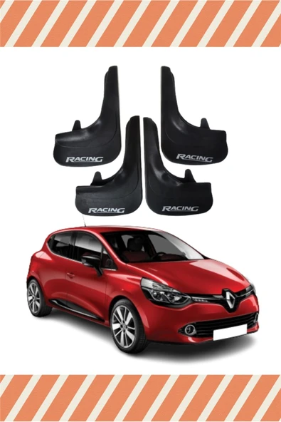 Heda Tex  Renault Clio 4 Racing Yazılı 4'lü Tozluk Çamurluk Paçalık ürün görseli 1