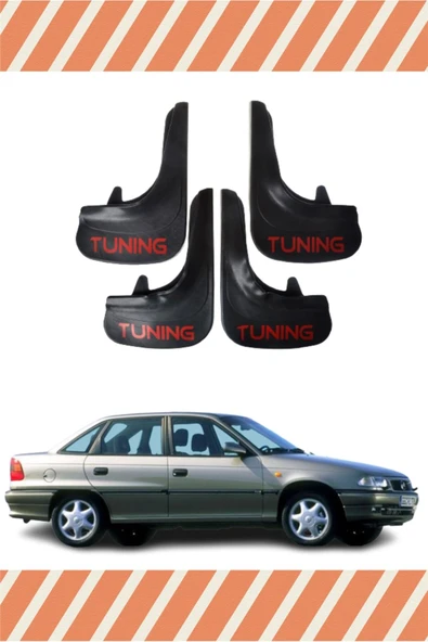Heda Tex  Opel Astra F Sd 1991-2007 Tunıng Yazılı 4'lü Tozluk Çamurluk Paçalık ürün görseli 1