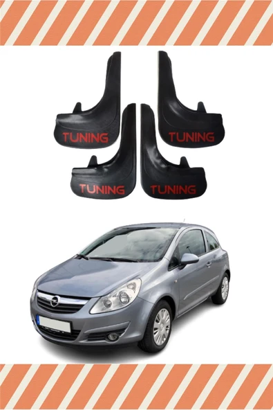 Heda Tex  Opel Corsa D-e 2007-2014 Tunıng Yazılı 4'lü Tozluk Çamurluk Paçalık ürün görseli 1