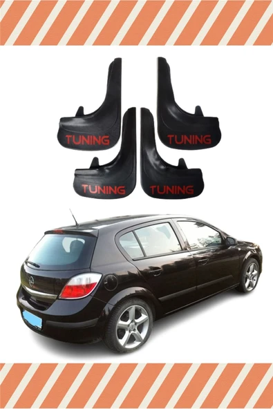 Heda Tex  DB Opel Astra H Hb 2004-2015 Tunıng Yazılı 4'lü Tozluk Çamurluk Paçalık ürün görseli 1