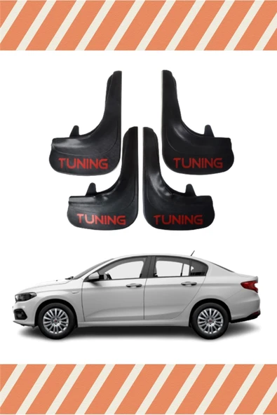 Heda Tex  Fiat Egea Sd Tüm Kasalar Tunıng Yazılı 4'lü Tozluk Çamurluk Paçalık ürün görseli 1