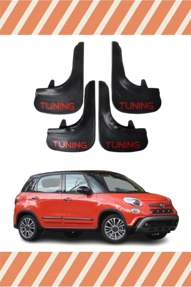Heda Tex  Fiat 500l Tunıng Yazılı 4'lü Tozluk Çamurluk Paçalık ürün görseli 1
