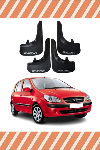 Heda Tex  Hyundai Getz Tüm Kasalar Racing Yazılı 4'lü Tozluk Çamurluk Paçalık ürün görseli 1