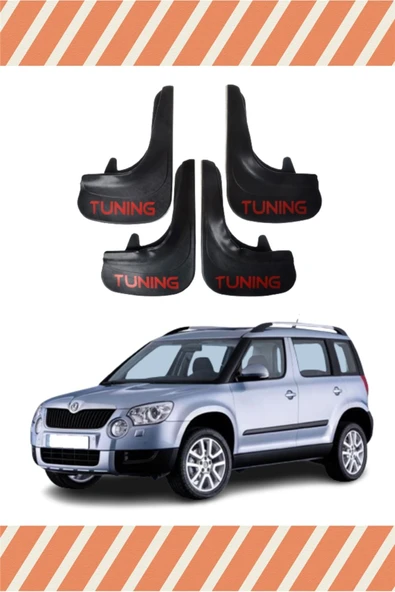 Heda Tex  Skoda Yeti Tunıng Yazılı 4'lü Tozluk Çamurluk Paçalık ürün görseli 1