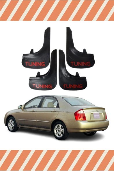 Heda Tex  Kia Cerato 2004-2009 Uyumlu Tunıng Yazılı 4'lü Tozluk Çamurluk Paçalık ürün görseli 1