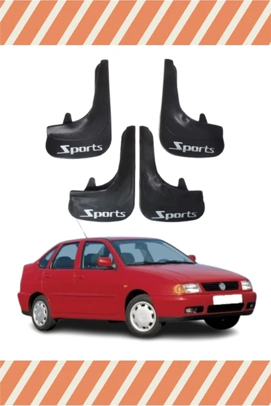 Heda Tex  Volswagen Polo Sd 1996-2001 Sports Yazılı 4'lü Tozluk Çamurluk Paçalık ürün görseli 1