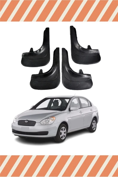 Heda Tex  Hyundai Accent Era Racing Yazılı 4'lü Tozluk Çamurluk Paçalık ürün görseli 1