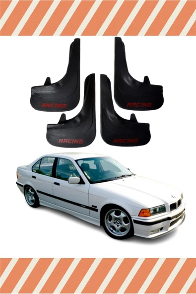 Heda Tex  HG Bmw E36 Racing Yazılı 4'lü Tozluk Çamurluk Paçalık ürün görseli 1