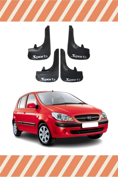 Heda Tex  HG Hyundai Getz Tüm Kasalar Sports Yazılı 4'lü Tozluk Çamurluk Paçalık ürün görseli 1