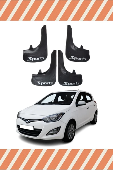 Heda Tex  Hyundai I20 2011-2014 Sports Yazılı 4'lü Tozluk Çamurluk Paçalık ürün görseli 1