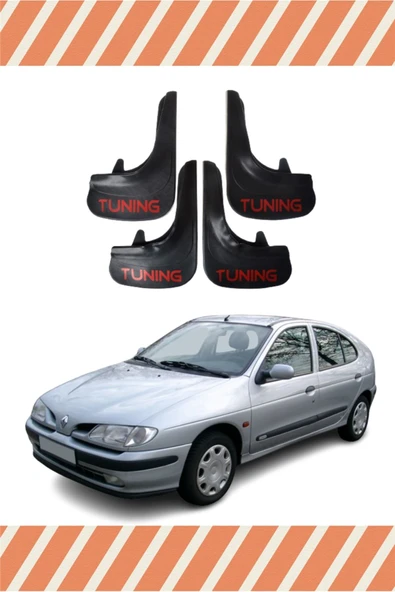 Heda Tex  Renault Megane 1 Tunıng Yazılı 4'lü Tozluk Çamurluk Paçalık ürün görseli 1