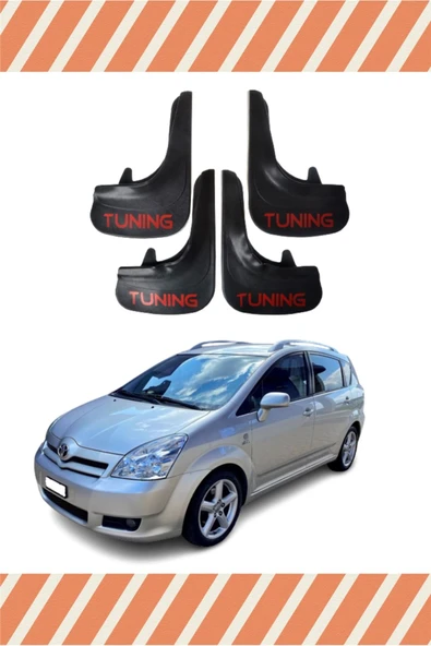 Heda Tex  Toyota Verso 2004-2009 Tunıng Yazılı 4'lü Tozluk Çamurluk Paçalık ürün görseli 1
