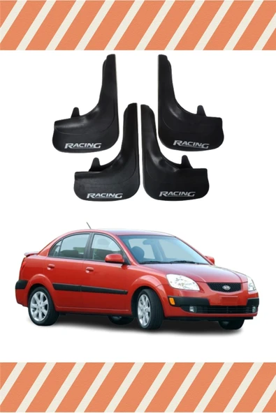 Heda Tex  Kia Rio 2006-2011 Racing Yazılı 4'lü Tozluk Çamurluk Paçalık ürün görseli 1