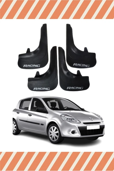 Heda Tex  Renault Clio 3 Racing Yazılı 4'lü Tozluk Çamurluk Paçalık ürün görseli 1